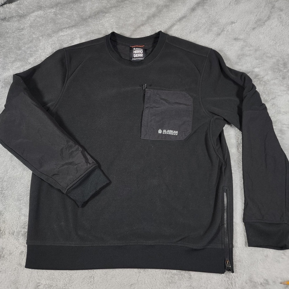 Alaskan Hardgear‎ Sweater Mens Large Fleece Pullover Zip Pocket Hiking Outdoor